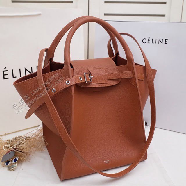 Celine女包 賽琳平紋小牛皮手袋 Céline big bag Celine手提肩背包 183313  slyd2132